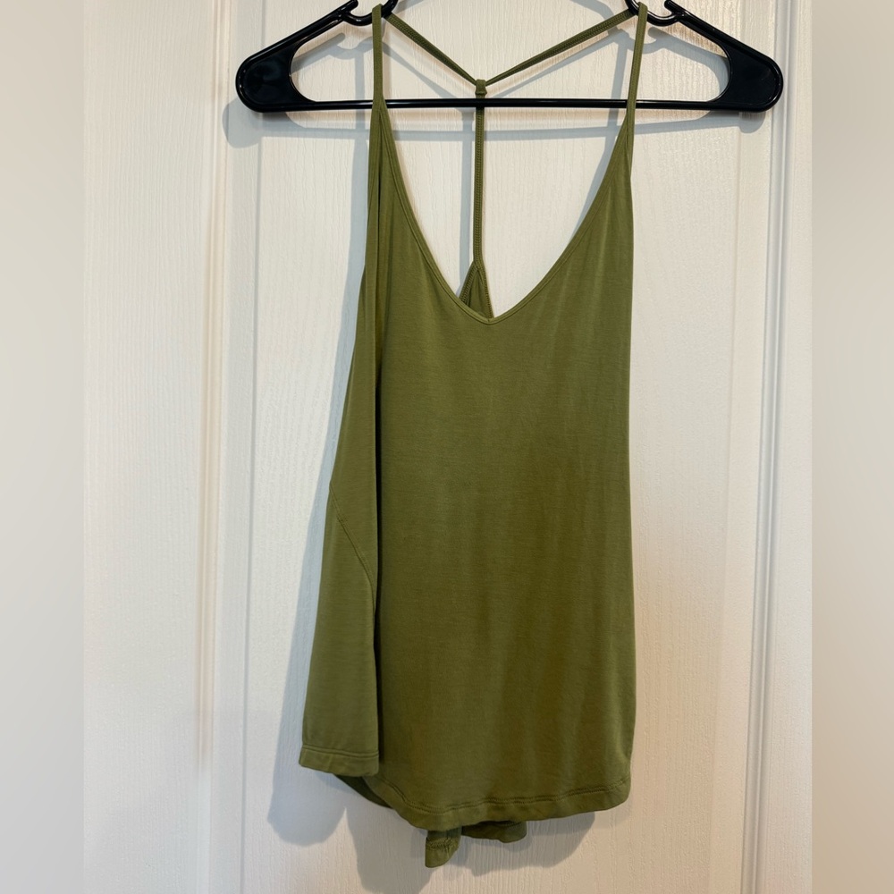lululemon athletica Olive Green Strappy Tank Top